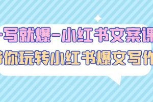 一写就爆-小红书文案课：带你玩转小红收爆文写作（43节课）