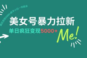 （14322期）美女号暴力拉新，用过AI优化一件生成，每天搬砖，疯狂变现5000+新手小…