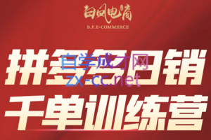 白凤电商学院·拼多多日销千单训练营(更新7月)
