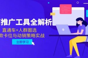 (14866期)电商推广工具全解析,直通车+人群圈选,爆款卡位与动销策略实战