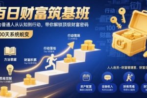 百日财富筑基班，助力普通人从认知到行动，带你解锁顶级财富密码