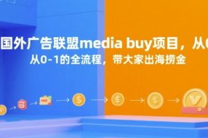 国外广告联盟media buy项目，从0-1的全流程，带大家出海捞金