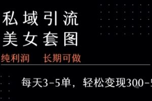 私域卖套图每天3-5单   每单利润99-2张+