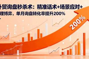 （16357期）外贸询盘秒杀术：精准话术+场景应对+心理博弈，单月询盘转化率提升200%