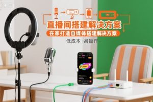 直播间搭建解决方案，在家打造自媒体搭建解决方案