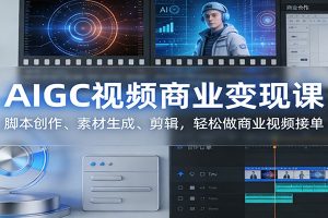 AIGC视频商业变现课:脚本创作、素材生成、剪辑,轻松做商业视频接单