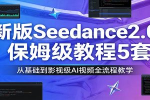 新版Seedance2.0保姆级教程5套:从基础到影视级AI视频全流程教学