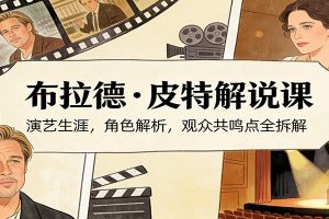 演员说-布拉德.皮特解说课：演艺生涯，角色解析，观众共鸣点全拆解