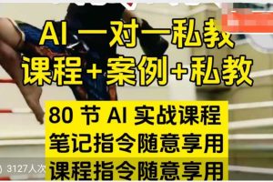 AI指令实战课，课程+案例，80节AI实战课程，笔记指令随意享用，课程指令随意享用（更新26年3月）