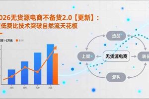 （17736期）2026无货源电商不备货2.0【更新-3月】：超低费比技术突破自然流天花板，单店月利润1-3万元