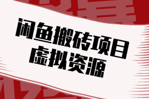 普通人可以做闲鱼虚拟资源搬砖项目，低成本副业轻松月收益万元！
