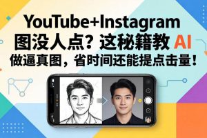 （17911期）YouTube+Instagram图没人点？这秘籍教 AI 做逼真图，省时间还能提点击量
