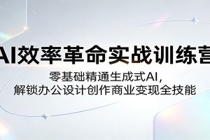 AI效率革命实战训练营：零基础精通生成式AI，解锁办公设计创作商业变现全技能