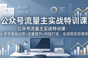 （18072期）公众号流量主实战特训课：从零学基础运营+流量提升+内容打造，全流程变现增收