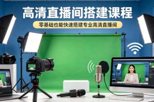 高清直播间搭建课程，零基础也能快速搭建专业高清直播间