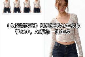（女装高级感）棚拍摄影AI生成教学SOP，AI帮你一键生成
