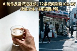 AI制作反常识短视频,72条视频涨粉102.4W,流量火爆,详细项目拆解