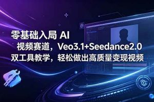 （18771期）零基础入局 AI 视频赛道，Veo3.1+Seedance2.0 双工具教学，轻松做出高质量变现视频