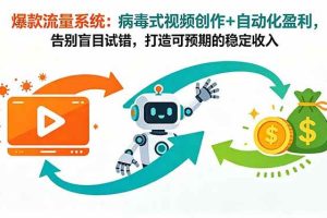 (18882期)爆款流量系统:病毒式视频创作+自动化盈利,告别盲目试错,打造可预期的稳定收入
