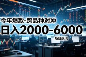 (18918期)今年爆款-跨品种对冲日入2000-6000,项目落地!