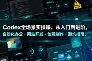 Codex全场景实操课,从入门到进阶,自动化办公・网站开发・创意制作・避坑指南,全流程教学