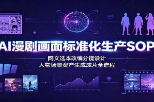 AI漫剧画面标准化生产SOP:网文选本改编分镜设计,人物场景资产生成成片全流程