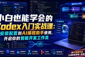 小白也能学会的Codex入门实战课:从安装配置到AI编程助手使用,开启你的智能开发工作流